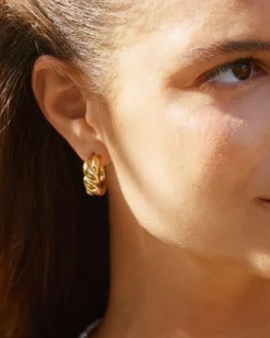 Edblad Twist Hoops L Örhängen Guld
