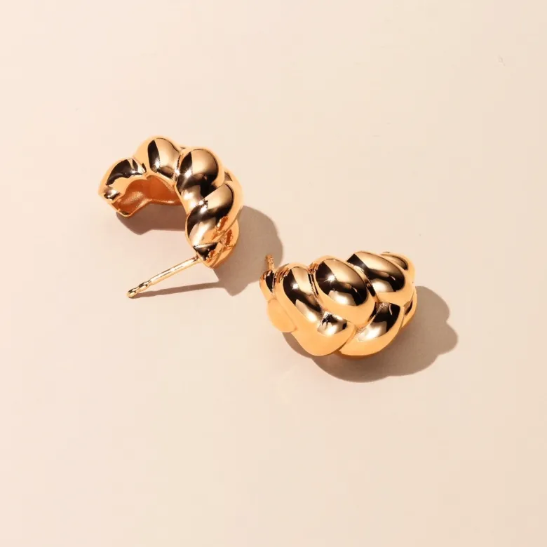 Emma Israelsson Braided Örhängen Guld Ear209