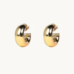Emma Israelsson Chunky Hoops Small Örhängen Guld – Ear188