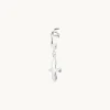 Emma Israelsson Mini Organic Dove M Hoop Silver Ear220