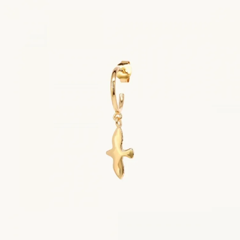 Emma Israelsson Mini Organic Dove M Hoop Gold Ear221