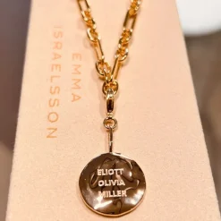 Emma Israelsson Name Coin Organic Charm Silver Charm021
