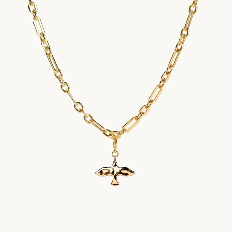 Emma Israelsson Organic Dove Chunky Kedja Guld Neck175