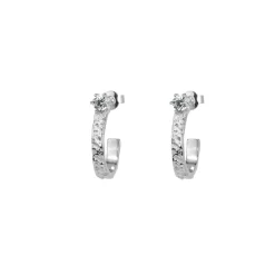 Emma Israelsson Princess hoops stone små silver – ear155