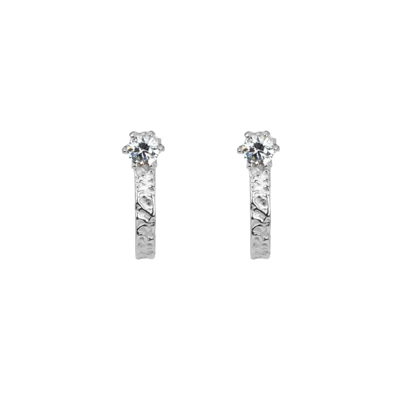 Emma Israelsson Princess hoops stone små silver – ear155