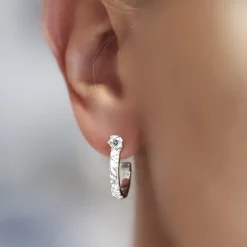 Emma Israelsson Princess hoops stone små silver – ear155