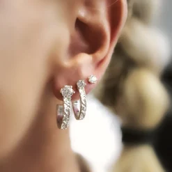 Emma Israelsson Princess hoops stone små silver – ear155