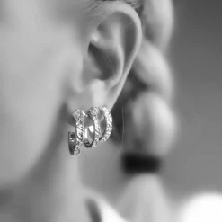 Emma Israelsson Princess hoops små Silver – ear153