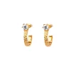 Emma Israelsson Princess Hoops Stone Guld ear158