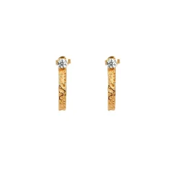 Emma Israelsson Princess hoops stone Små guld – ear156