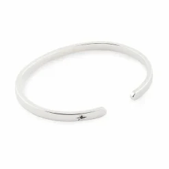 Emma Israelsson Silver Bangle Blk Diamond Brace032
