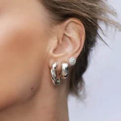 Emma Israelsson Spin Hoops Örhängen Silver – Ear189