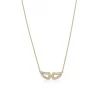 Gynning Jewelry Classy Mini Wings Halsband (Guld)