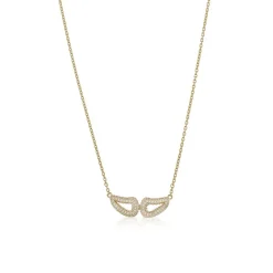 Gynning Jewelry Classy Mini Wings Halsband (Guld)