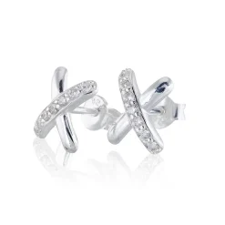 Gynning Jewelry Cross my heart Örhängen (Silver)