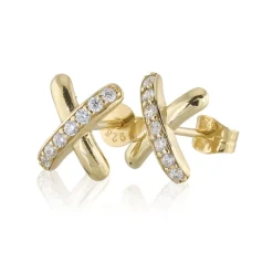 Gynning Jewelry Cross my heart Örhängen (Guld)