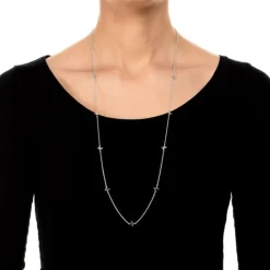 Gynning Jewelry Petite Papillion Halsband (Silver) 80 cm