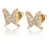Gynning Jewelry Petite papillion sparkling örhängen – Guld
