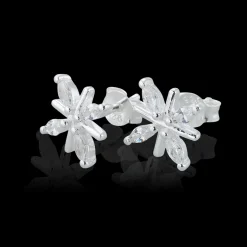 Gynning Jewelry Snowflake Örhänge (Silver)