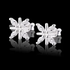 Gynning Jewelry Snowflake Örhänge (Silver)