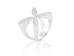 Gynning Jewelry Sparkling Ellipse Ring (Silver)