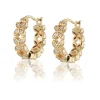 Gynning Jewelry Sparkling ellipse mini örhängen creol – S (Guld)