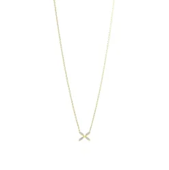 Gynning Jewelry Sparkling Ellipse Mini Halsband (Guld)
