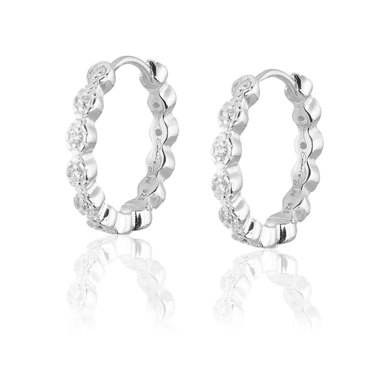 Gynning Jewelry Time to glow örhängen creol – L (Silver)