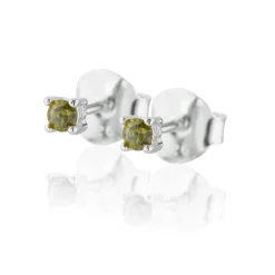 Gynning Jewelry Time To Glow Mini Örhängen XS Grön Silver