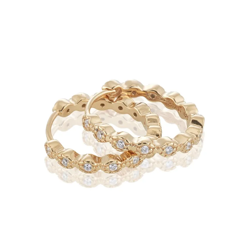 Gynning Jewelry Time to glow örhängen creol – L (Guld)