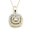 Halo Hänge i 18K Guld med 0.26ct TW/SI Diamanter – MSG52G