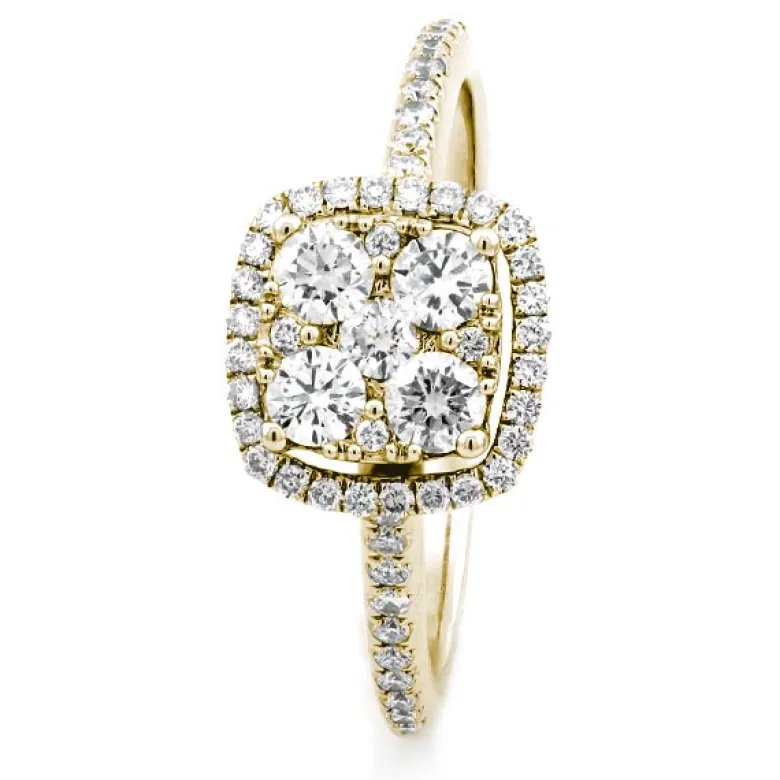 Haloring i 18K Guld med 0.60ct TW/SI Diamanter – MSI03G