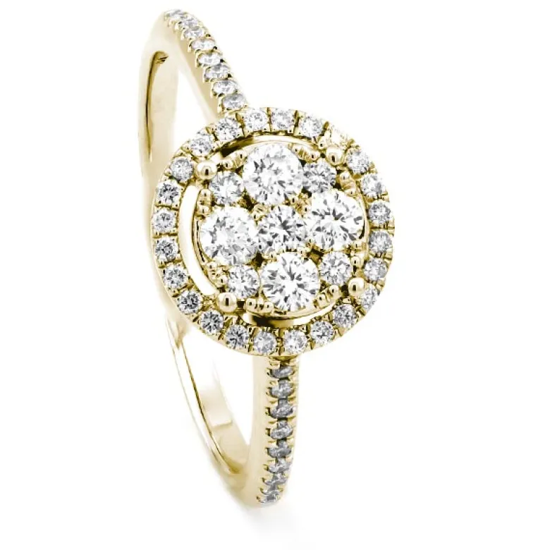 Haloring i 18K Guld med 0.45ct TW/SI Diamanter – MSI02G
