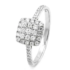 Haloring i 18K Vitguld med 0.45ct TW/SI Diamanter – MSI04W