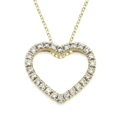 Hjärta Hänge i 18K Guld med 0.26ct TW/SI Diamanter – MSG56G