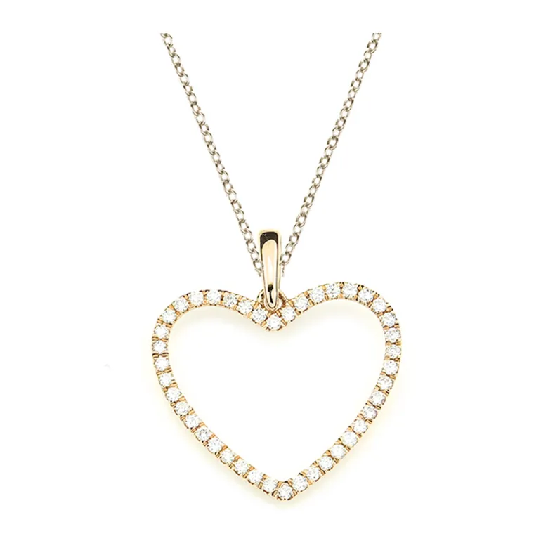 Hjärta Hänge i 18K Guld med 0.22ct TW/SI Diamanter – MSG58G