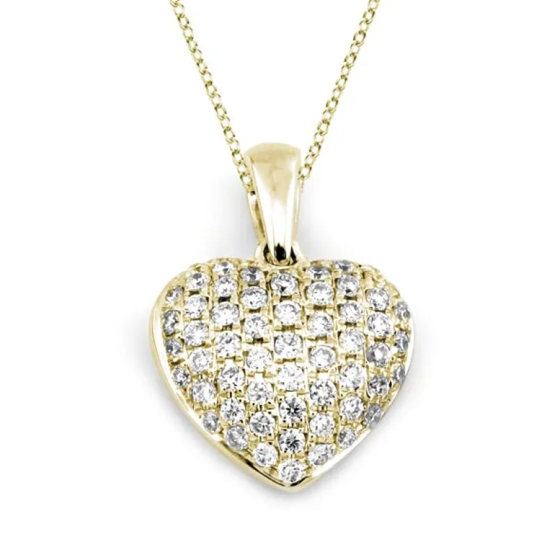 Hjärta Hänge i 18K Guld med 0.31ct TW/SI Diamanter – MSG53G