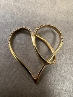 Hjärta i 18K Guld med Diamanter HJG011