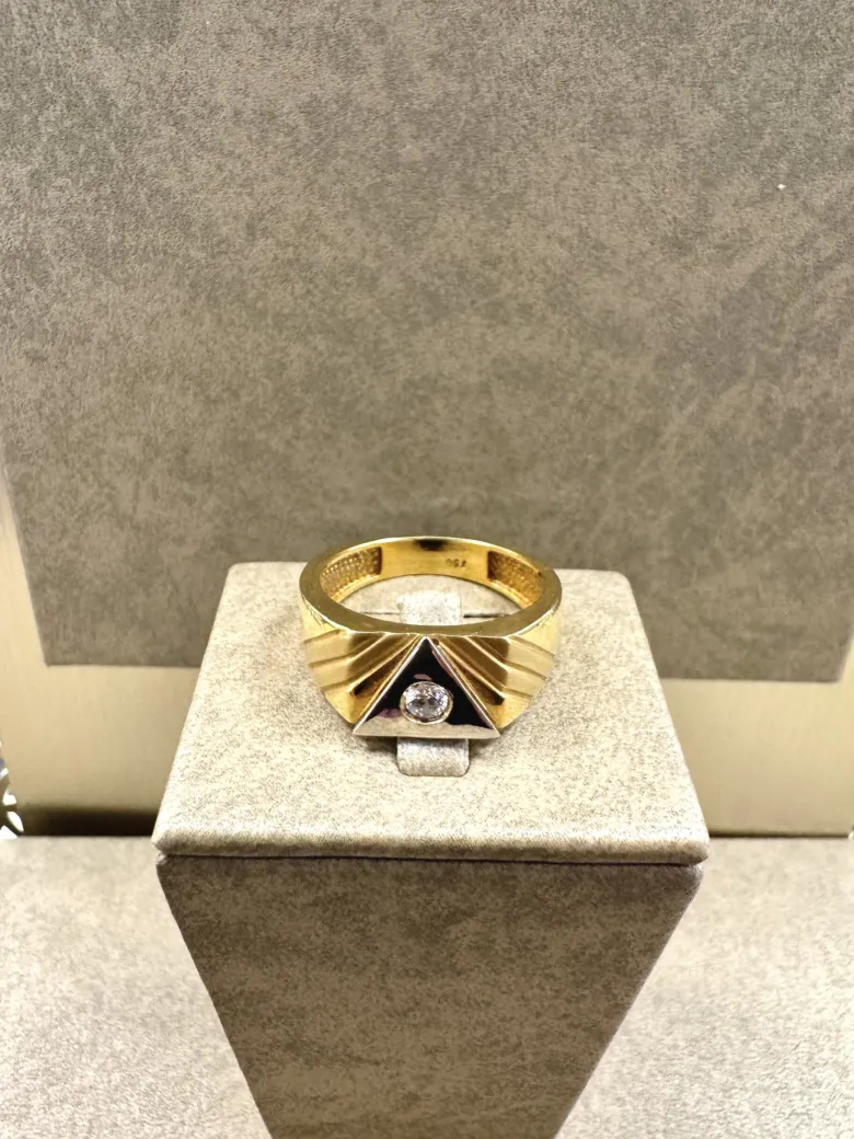 18K Guld + Vitguld Klackring – KLR011G18