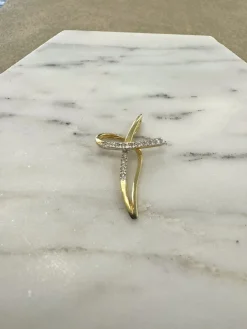 18K Guld Kors Cubic Zirconia – ZKHG005