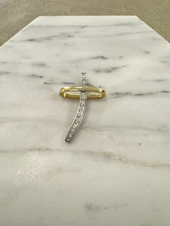 18K Guld Kors Cubic Zirconia – ZKHG006
