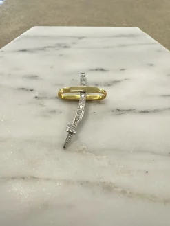 18K Guld Kors Cubic Zirconia – ZKHG004