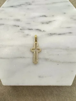 18K Guld Kors Cubic Zirconia – ZKHG001