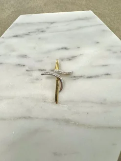 18K Guld Kors Cubic Zirconia – ZKHG003