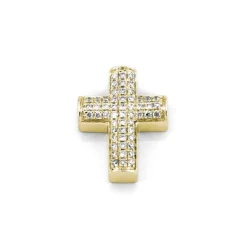 Kors i 18K Guld med 0.16ct TW/SI Diamanter – MSG03G