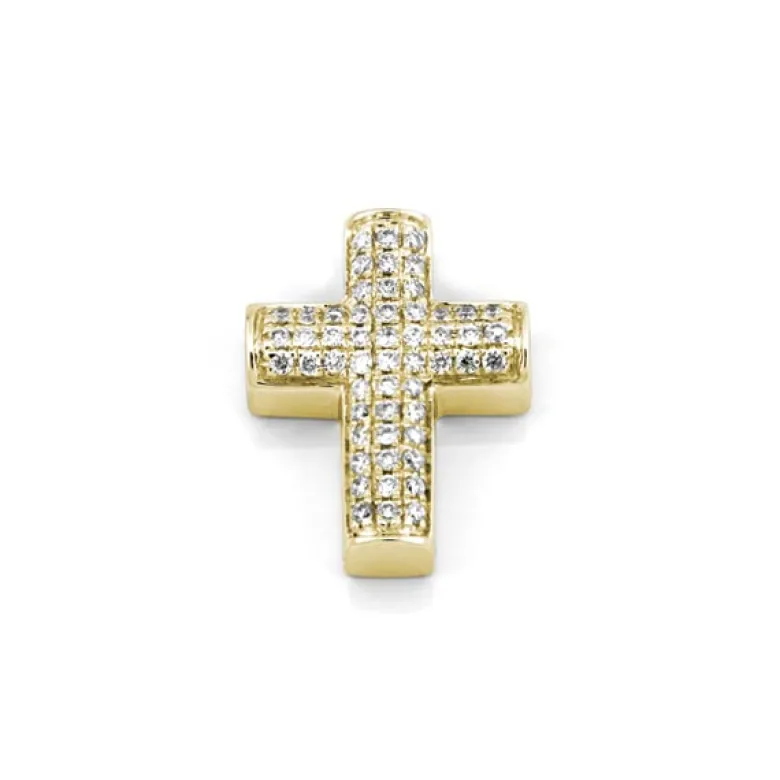 Kors i 18K Guld med 0.16ct TW/SI Diamanter – MSG03G