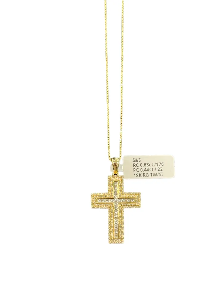 Kors i 18K Guld med 1,07ct TW/SI Diamanter – KG002