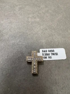 Kors i 18K Guld med 0.58ct TW/SI Diamanter – MSG05G