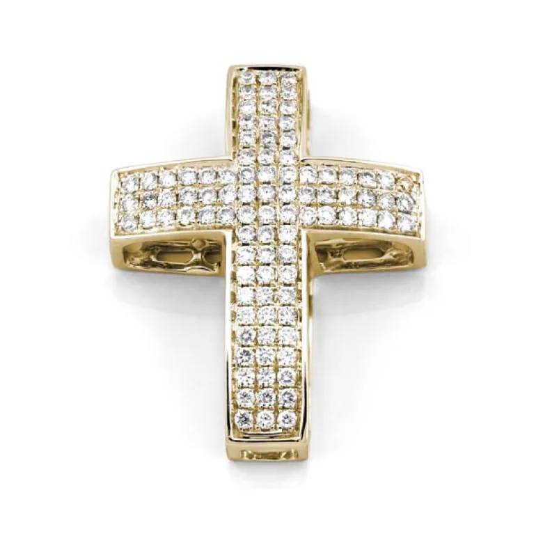 Kors i 18K Guld med 0.39ct TW/SI Diamanter – MSG09G
