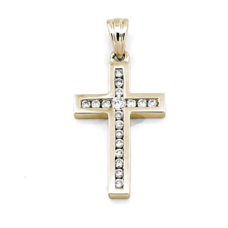 Kors i 18K Guld med 0.18ct TW/SI Diamanter – MSG11G